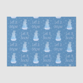 Papel De Seda Snowman Cutout Deixe nevar