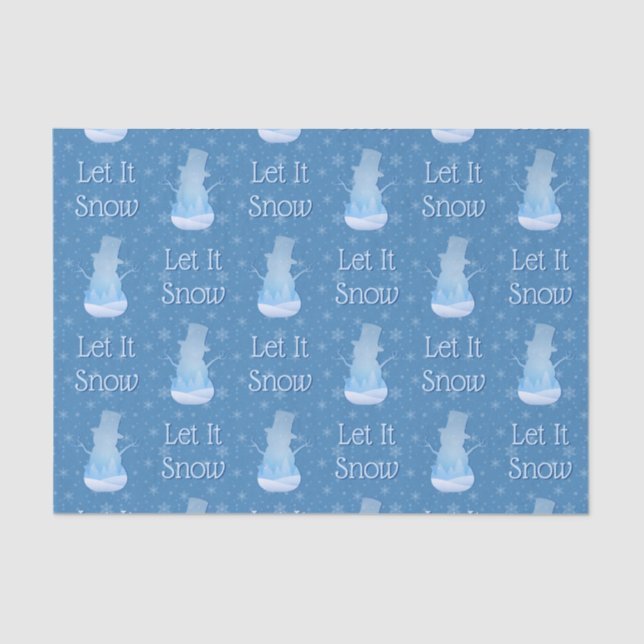 Papel De Seda Snowman Cutout Deixe nevar (Frente )