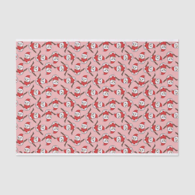 Papel De Seda Snowman Pattern (Frente )