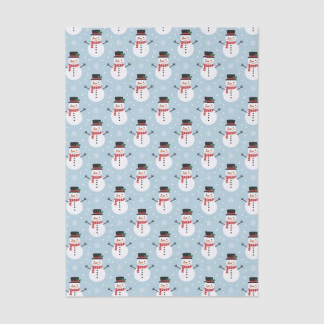 Papel De Seda Snowman pattern (Frente )