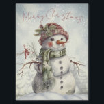 Papel De Seda Snowman Watercolor Winter Christmas<br><div class="desc">Snowman Watercolor Winter Christmas</div>