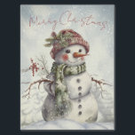 Papel De Seda Snowman Watercolor Winter Christmas<br><div class="desc">Snowman Watercolor Winter Christmas</div>