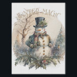 Papel De Seda Snowman Watercolor Winter Christmas<br><div class="desc">Snowman Watercolor Winter Christmas</div>