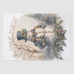 Papel De Seda Snowman Watercolor Winter Christmas<br><div class="desc">Snowman Watercolor Winter Christmas</div>