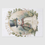 Papel De Seda Snowman Watercolor Winter Christmas<br><div class="desc">Snowman Watercolor Winter Christmas</div>