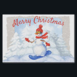Papel De Seda Snowman Watercolor Winter Christmas<br><div class="desc">Snowman Watercolor Winter Christmas</div>
