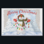Papel De Seda Snowman Watercolor Winter Christmas<br><div class="desc">Snowman Watercolor Winter Christmas</div>