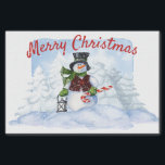Papel De Seda Snowman Watercolor Winter Christmas<br><div class="desc">Snowman Watercolor Winter Christmas</div>