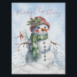 Papel De Seda Snowman Watercolor Winter Christmas<br><div class="desc">Snowman Watercolor Winter Christmas</div>