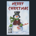 Papel De Seda Snowman Watercolor Winter Christmas<br><div class="desc">Snowman Watercolor Winter Christmas</div>