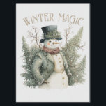 Papel De Seda Snowman Watercolor Winter Christmas<br><div class="desc">Snowman Watercolor Winter Christmas</div>