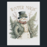Papel De Seda Snowman Watercolor Winter Christmas<br><div class="desc">Snowman Watercolor Winter Christmas</div>