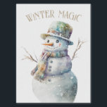 Papel De Seda Snowman Watercolor Winter Christmas<br><div class="desc">Snowman Watercolor Winter Christmas</div>
