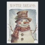 Papel De Seda Snowman Watercolor Winter Christmas<br><div class="desc">Snowman Watercolor Winter Christmas</div>