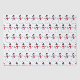 Papel De Seda Snowman Winter Retro Vintage Party Xmas