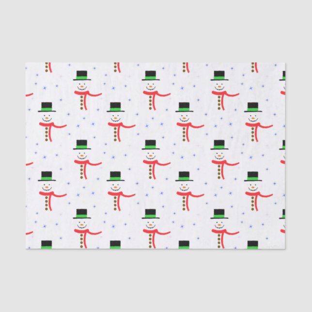 Papel De Seda Snowmen (Frente )