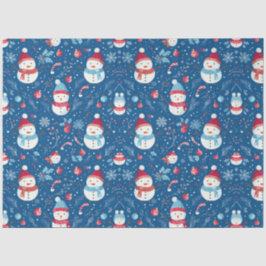 Papel De Seda Snowmen Berries Candy Canais Natal