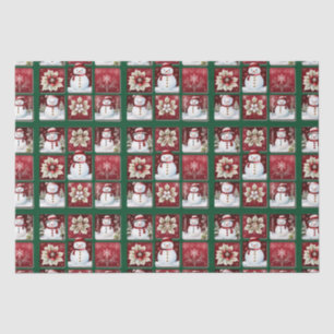 Papel De Seda Snowmen Collage