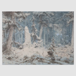Papel De Seda Snowy Forest (por Andreas Achenbach)