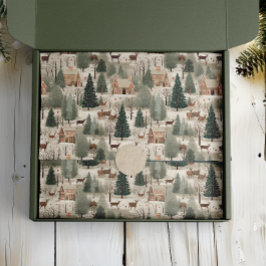 Papel De Seda Snowy Village Cream
