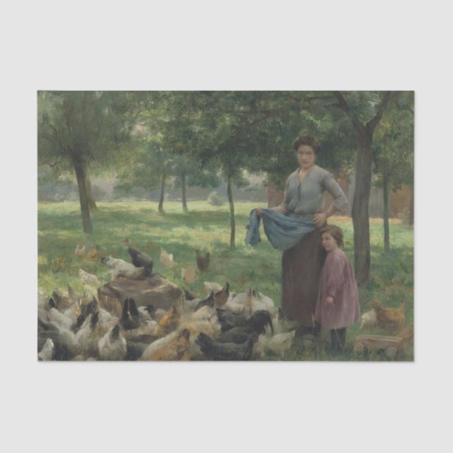 Papel De Seda Sob as árvores por Therese Cotard-Dupre (Frente )