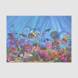 Papel De Seda Sob o mar