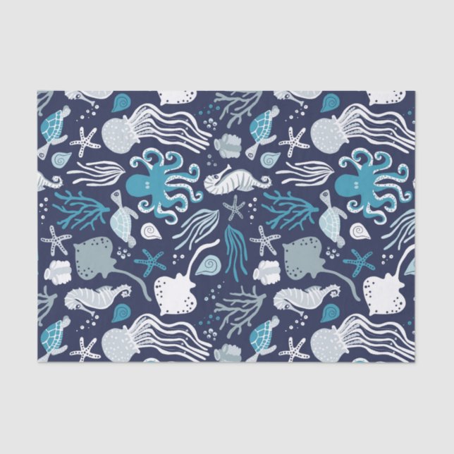 Papel De Seda Sob o mar (Frente )