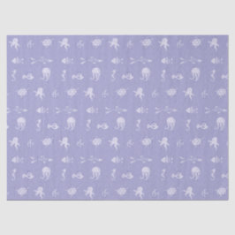 Papel De Seda Sob o Mar Criaturas Roxas