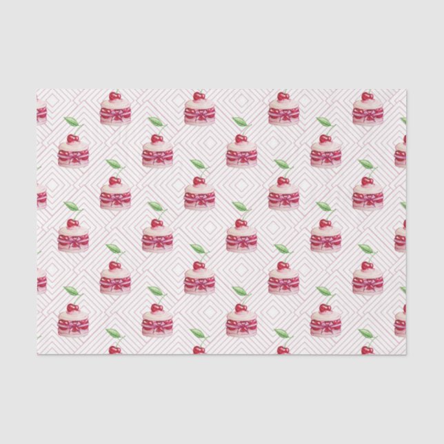 Papel De Seda Sobremesa rosa (Design 79 Pink Series) (Frente )
