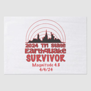 Papel De Seda Sobrevivi ao Terremoto de Nova York Quake Tri Stat