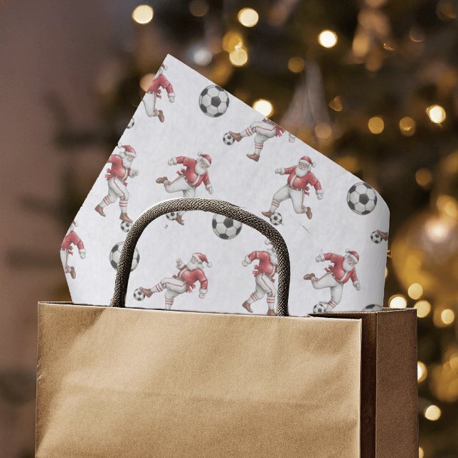 Papel De Seda Soccer Santa Christmas (Criador carregado)
