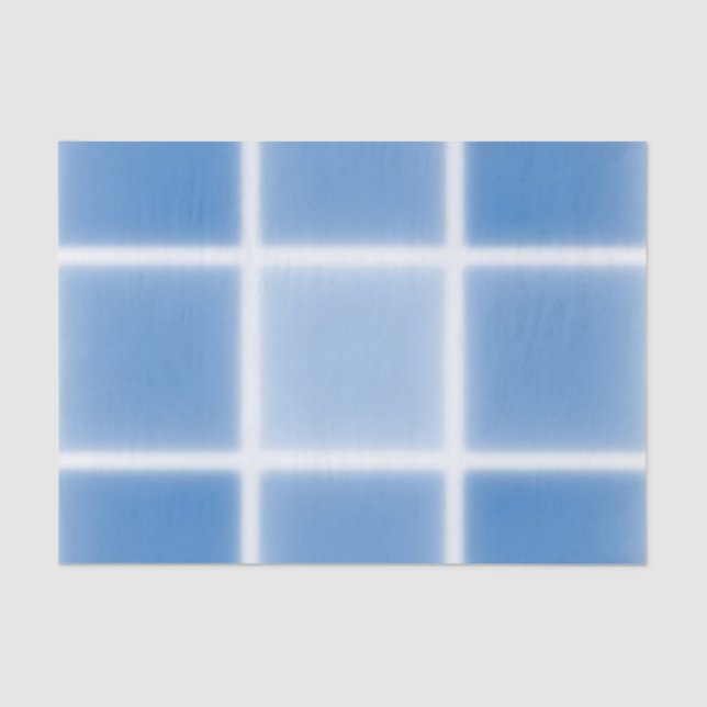 Papel De Seda Soft Blue Grid Tile Pattern (Frente )