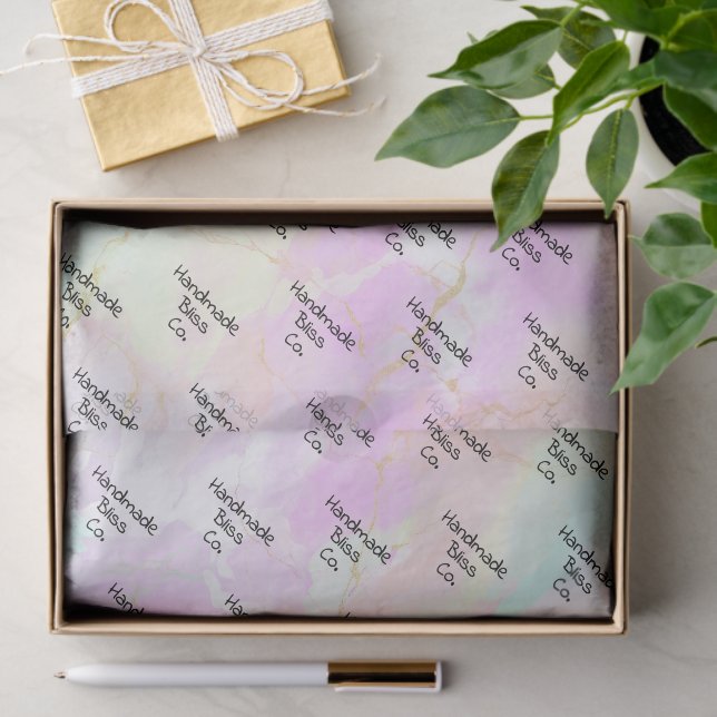 Papel De Seda Soft Colorful Pink Marble (Presente)
