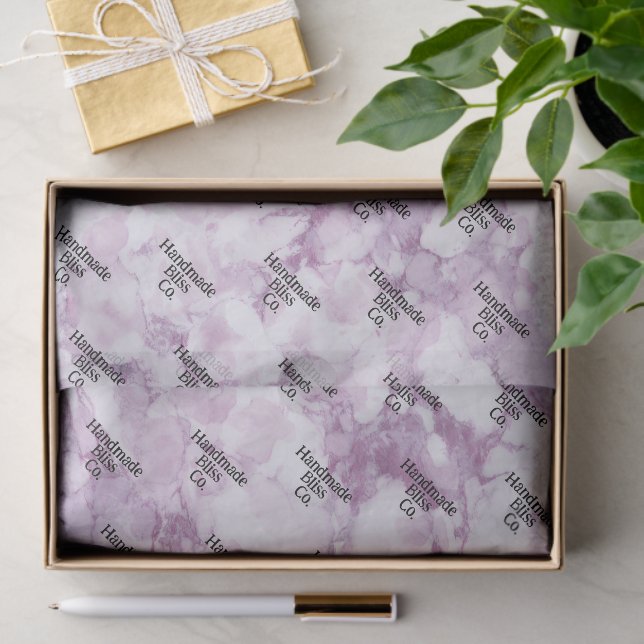 Papel De Seda Soft Dark Purple Marble (Presente)