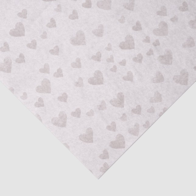 Papel De Seda Soft Neutral Hearts Tissue Paper (Detalhes )