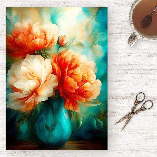 Papel De Seda Soft Watercolor Floral Tissue Paper (Criador carregado)