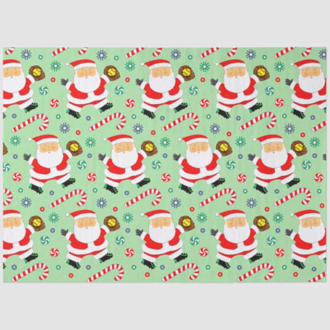 Papel De Seda Softball Holiday Gift (Frente )