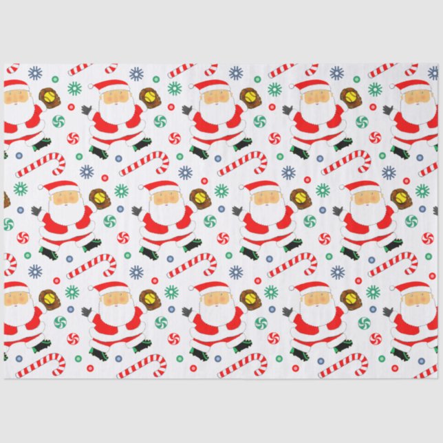 Papel De Seda Softball Holiday Gift (Frente )