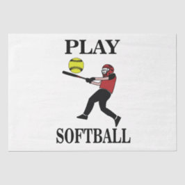 Papel De Seda Softball Player Play