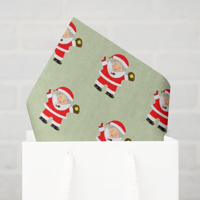 Papel De Seda Softbol de Esportes de Natal (Sacola de presentes)