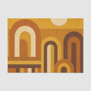 Papel De Seda Sol & Arcos Design Geométrico Moderno de Meados do