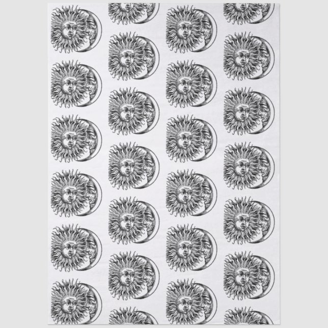 Papel De Seda Sol e lua medievais (Frente )