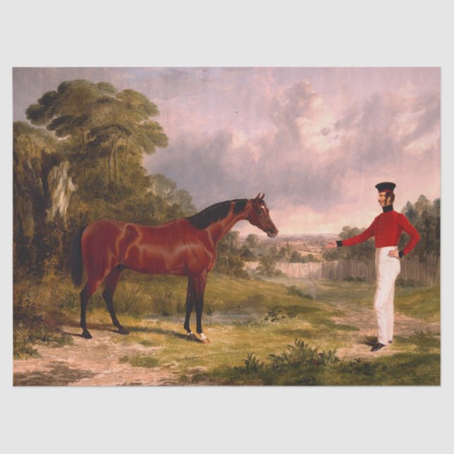 Papel De Seda Soldado com Cavalo de Oficial (Frente )