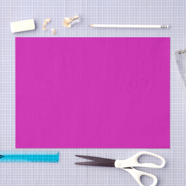 Papel De Seda Solid Hot Pink Decoupage Tissue Paper  (Arte )