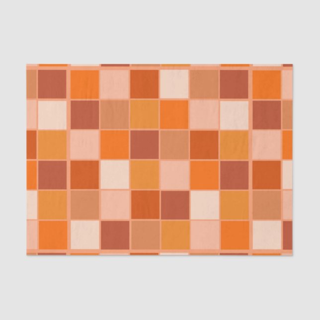 Papel De Seda Sombras de Praças Laranja (Frente )