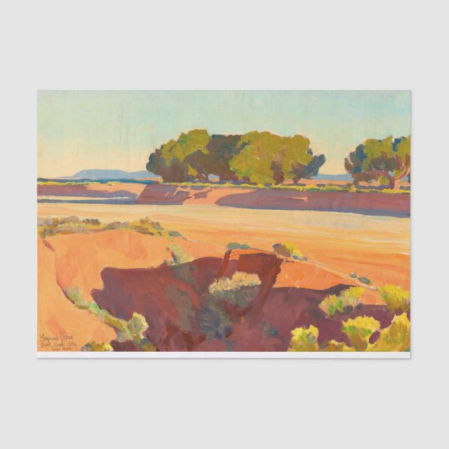 Papel De Seda Sombras em Short Creek por Maynard Dixon (Frente )