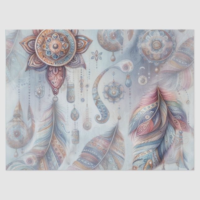 Papel De Seda Sonhadores em tema boêmico (Frente )