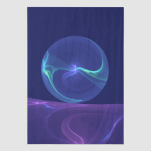 Papel De Seda Sonho Abstrato Roxo Azul Luminoso Arte Fractal