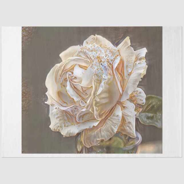 Papel De Seda Sonho de Rosa de Arte Dourado da Seda (Frente )