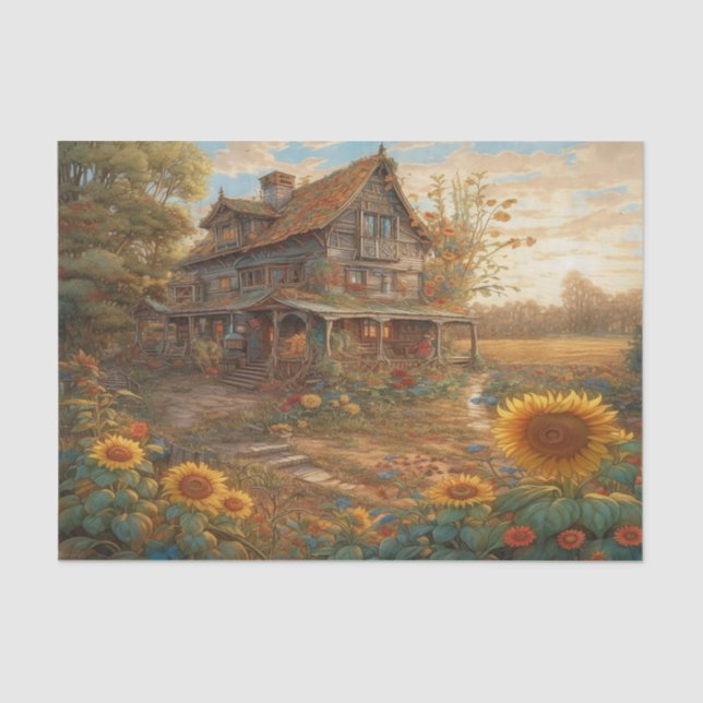 Papel De Seda Sonhos de girassol (Frente )